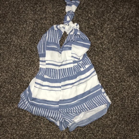 Other - Blue/White Romper (L)